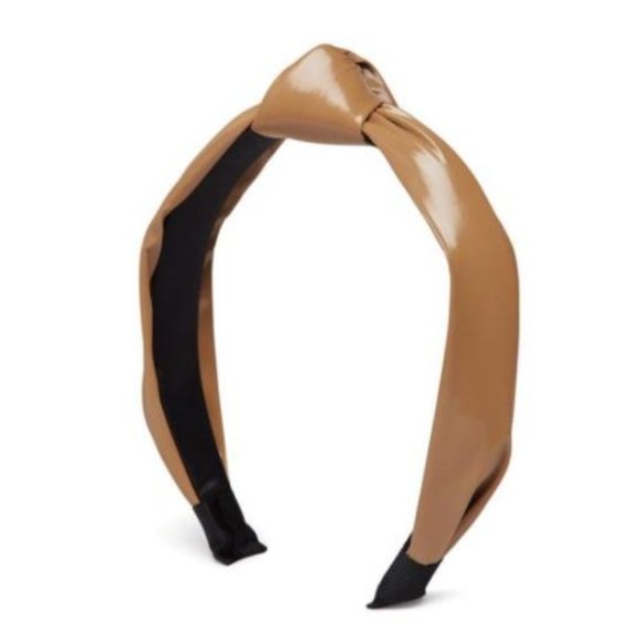 Aqua Accessories - Aqua Faux Leather Knot Headband Tan NWT! $32